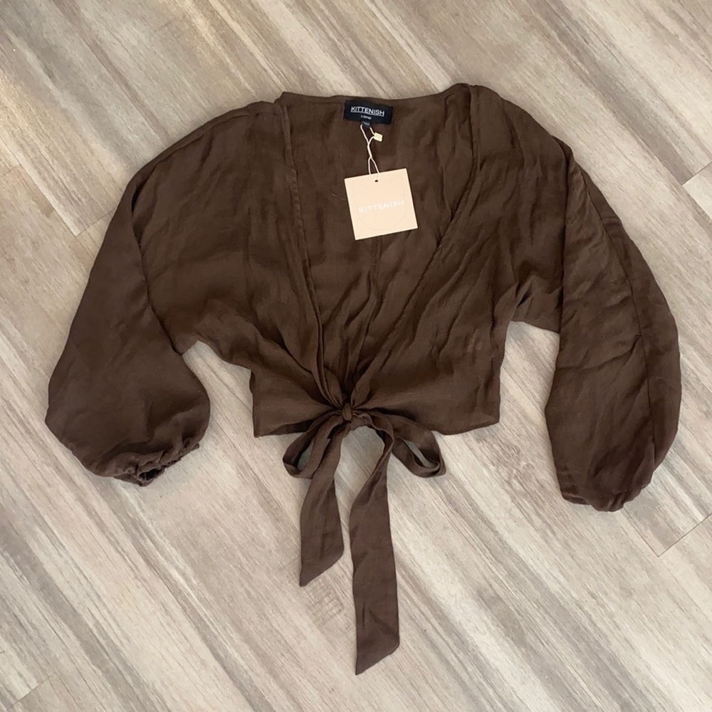 Kittenish Wrap Top